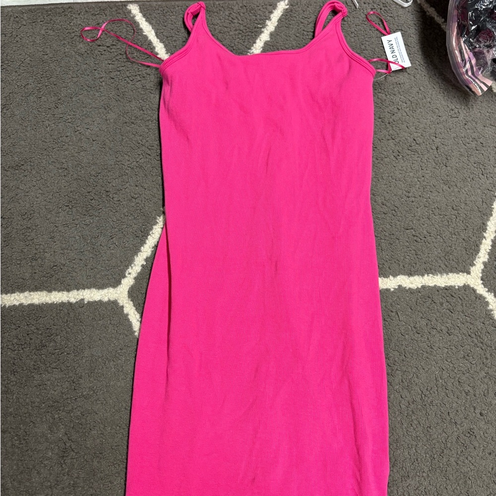 Old Navy Pink Slip Midi Dress for a Night Out